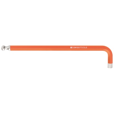 PB Swiss Tools 212L.2 OR L-key, long, Inbus with ball end, orange, 2 mm