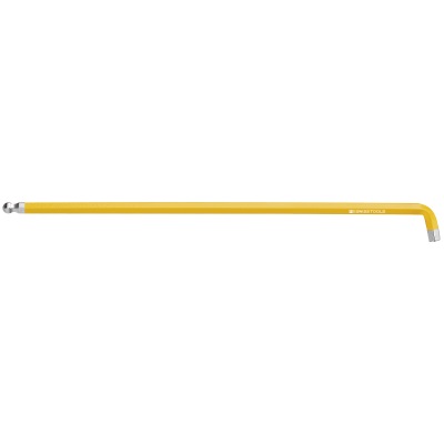 PB Swiss Tools 2212.L 4 YE Hex key long with ball-end, short tip, 4 mm, yellow