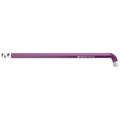 PB Swiss Tools 2212.L 8 PU Hex key long with ball-end, short tip, 8 mm, purple