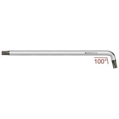 PB Swiss Tools 2411.8 Winkelschlssel mit 100 Winkel, lang, Torx Gre T8
