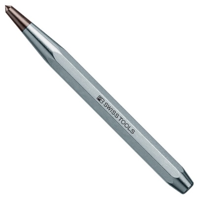 PB Swiss Tools 712.1 Center punch with octagonal grip and hard metal point, size 1