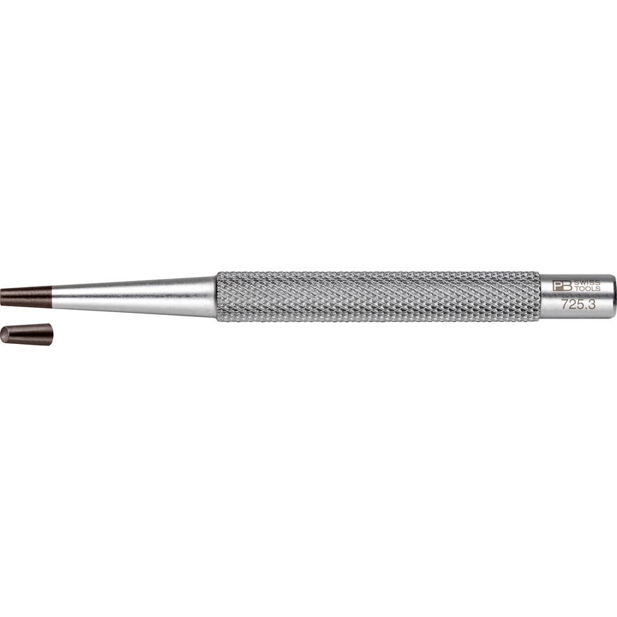 PB Swiss Tools 725.1,5 Nail set, concave tip, knurled, 1,5 mm