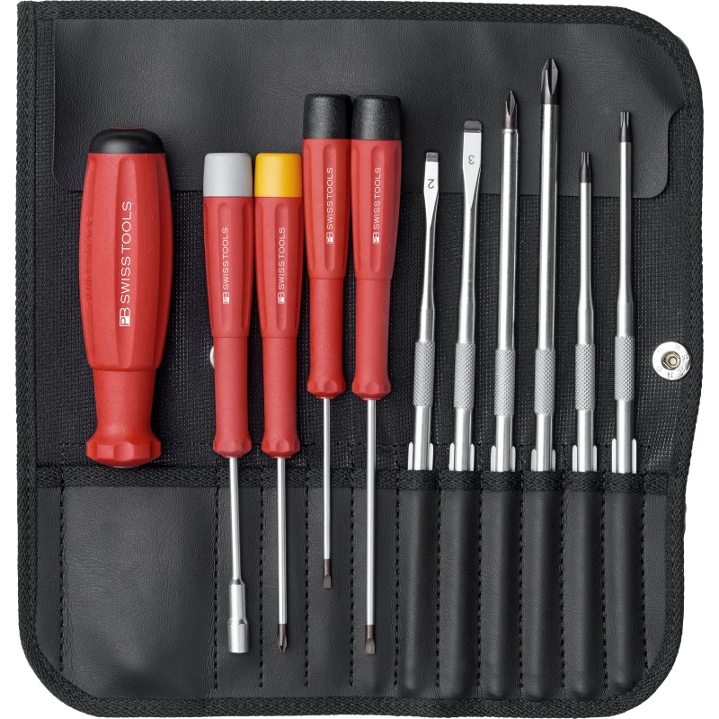 PB Swiss Tools 8220 Screwdriverset in roll-up case for computers
