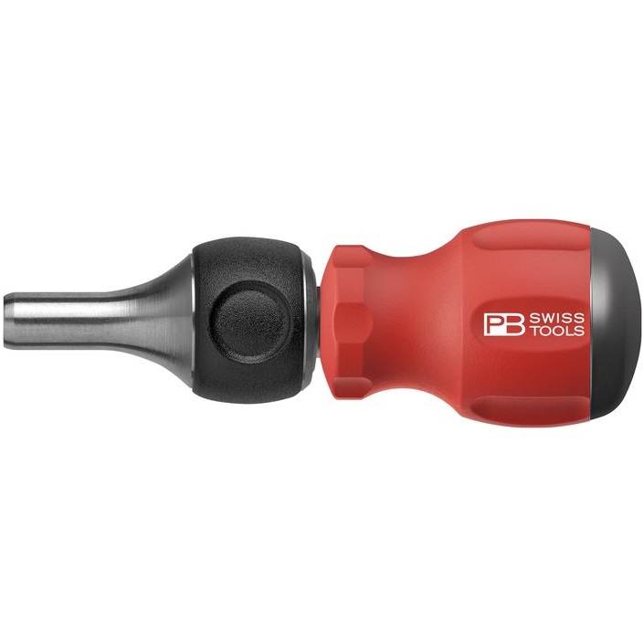 PB Swiss Tools 8453.R-30 Insider Stubby with ratchet, magnetic bitholder and 6 bits, TX/PH/S
