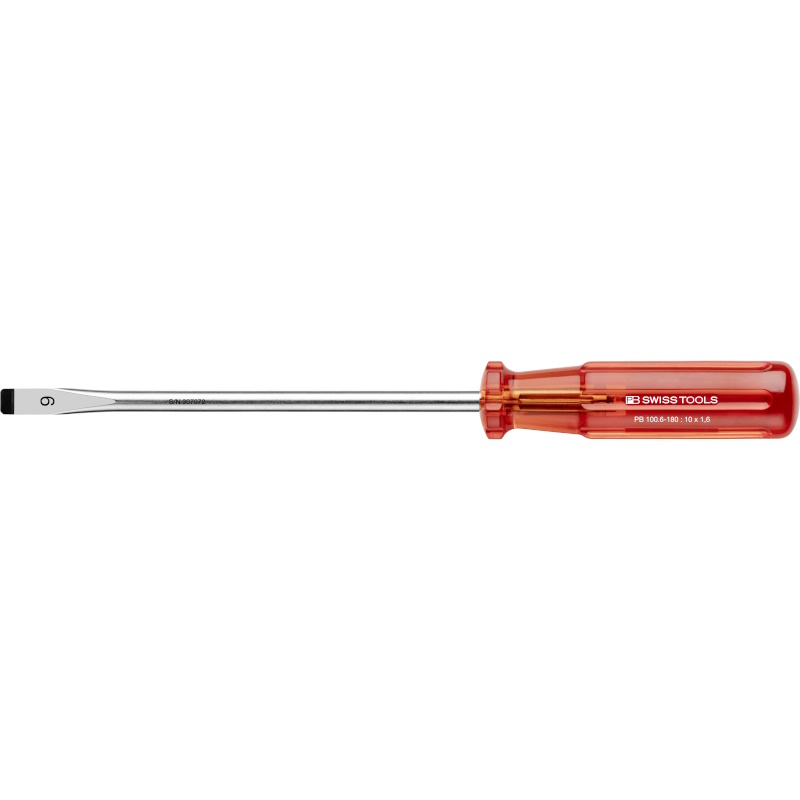 PB Swiss Tools 100.6-180 Classic screwdriver for slotted screws size 6