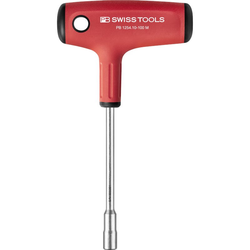 PB Swiss Tools 1254.10-100 M T-greep met bithouder voor 1/4" bits