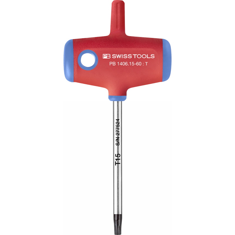 PB Swiss Tools 1406.15-60 T-handle screwdriver, Torx, size T15