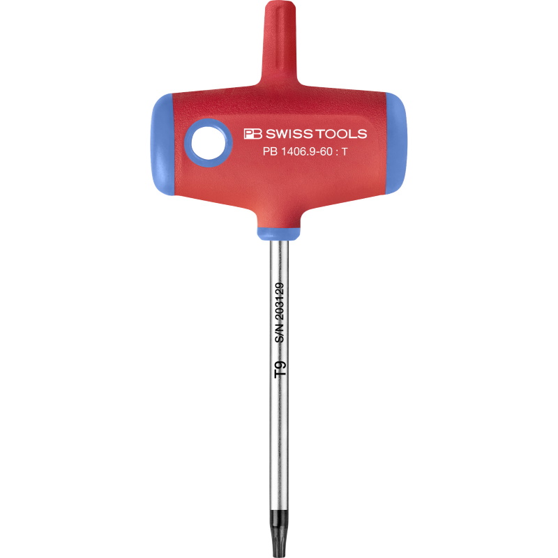 PB Swiss Tools 1406.9-60 T-handle screwdriver, Torx, size T9