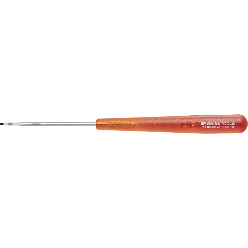 PB Swiss Tools 160.00-70 Electronics screwdriver for slotted screws, size 00