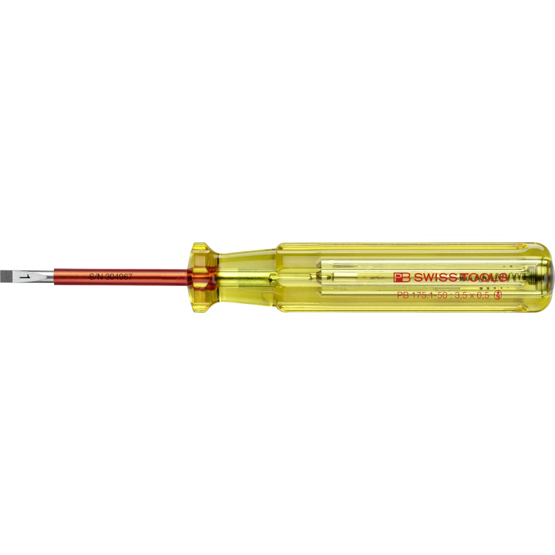PB Swiss Tools 175.1-50 Voltage tester, slotted size 1, short