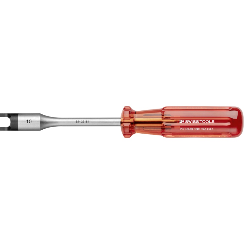 PB Swiss Tools 196.10-120 Screwdriver Classic for round nuts, size 10