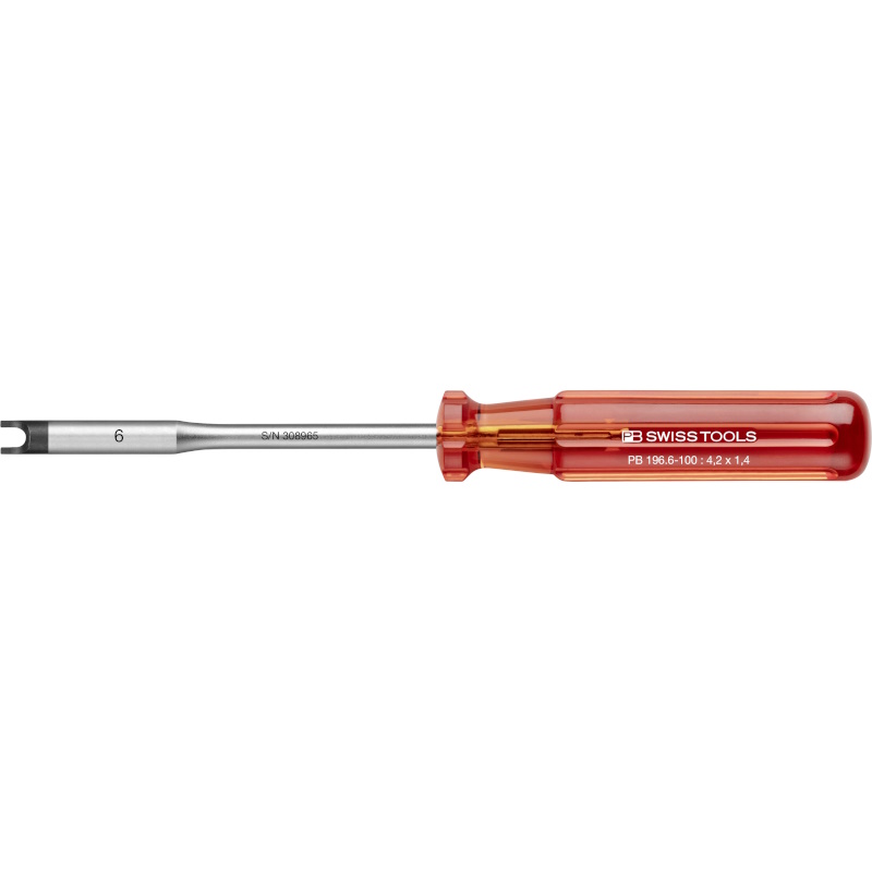 PB Swiss Tools 196.6-100 Screwdriver Classic for round nuts, size 6