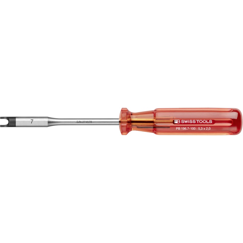 PB Swiss Tools 196.7-100 Screwdriver Classic for round nuts, size 7