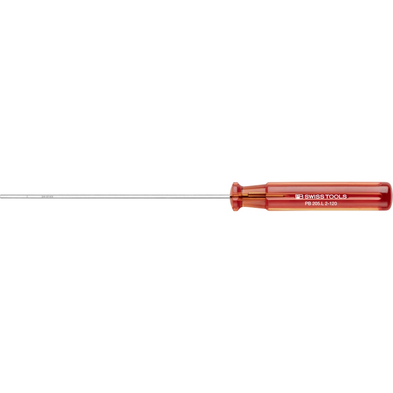 PB Swiss Tools 205.L 2-120 Classic screwdriver extra long, Inbus 2 mm