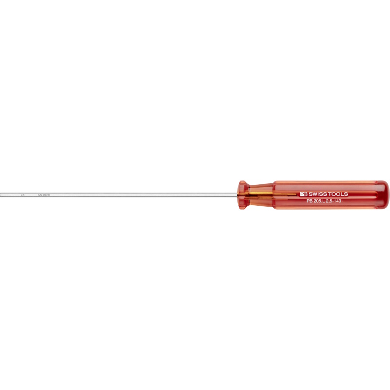 PB Swiss Tools 205.L 2,5-140 Classic screwdriver extra long, Inbus 2,5 mm