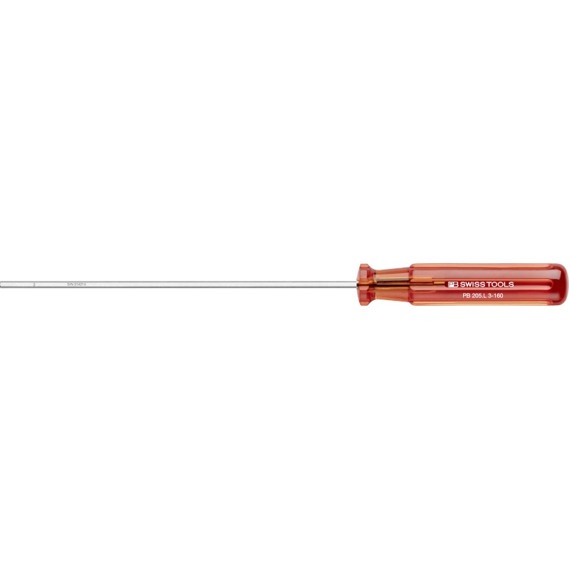 PB Swiss Tools 205.L 3-160 Classic Schraubendreher extra lang, Inbus 3 mm
