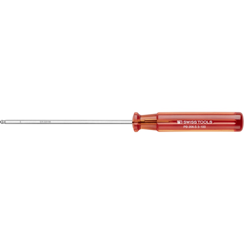 PB Swiss Tools 206.S 3-100 Classic screwdriver, Inbus with ball end 3 mm