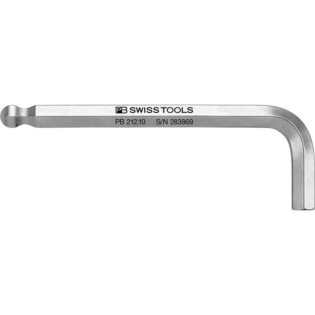 PB Swiss Tools 212.10 L-key, Inbus with ball end, 10 mm