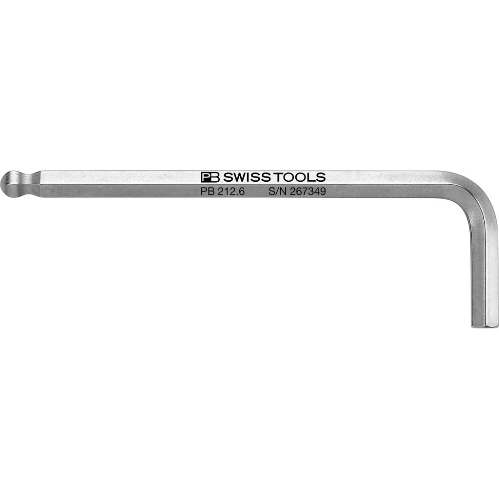 PB Swiss Tools 212.6 L-key, Inbus with ball end, 6 mm