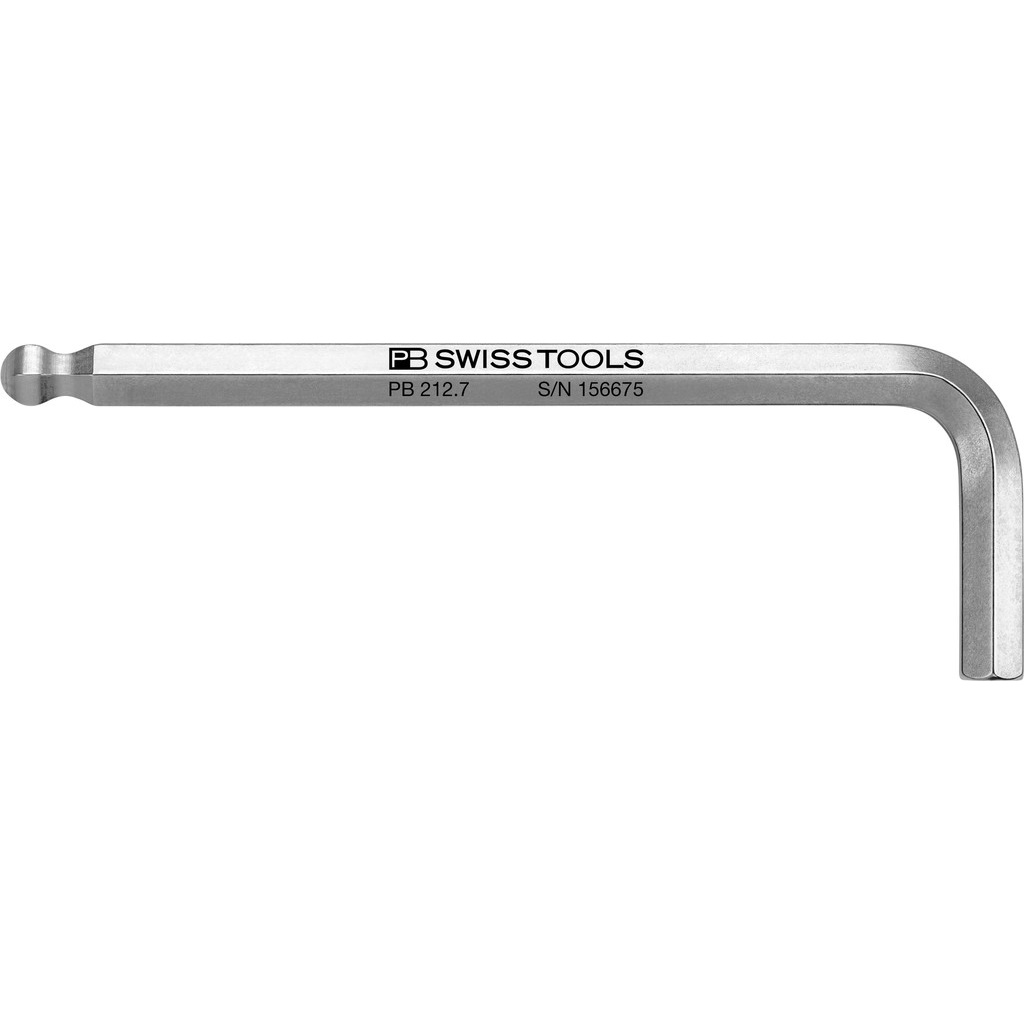 PB Swiss Tools 212.7 L-key, Inbus with ball end, 7 mm
