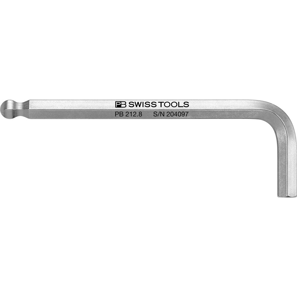 PB Swiss Tools 212.8 L-key, Inbus with ball end, 8 mm