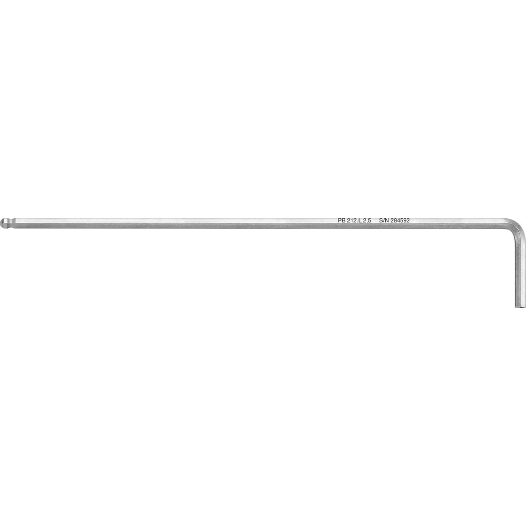 PB Swiss Tools 212.L 2,5 L-key, long, Inbus with ball end 2,5 mm