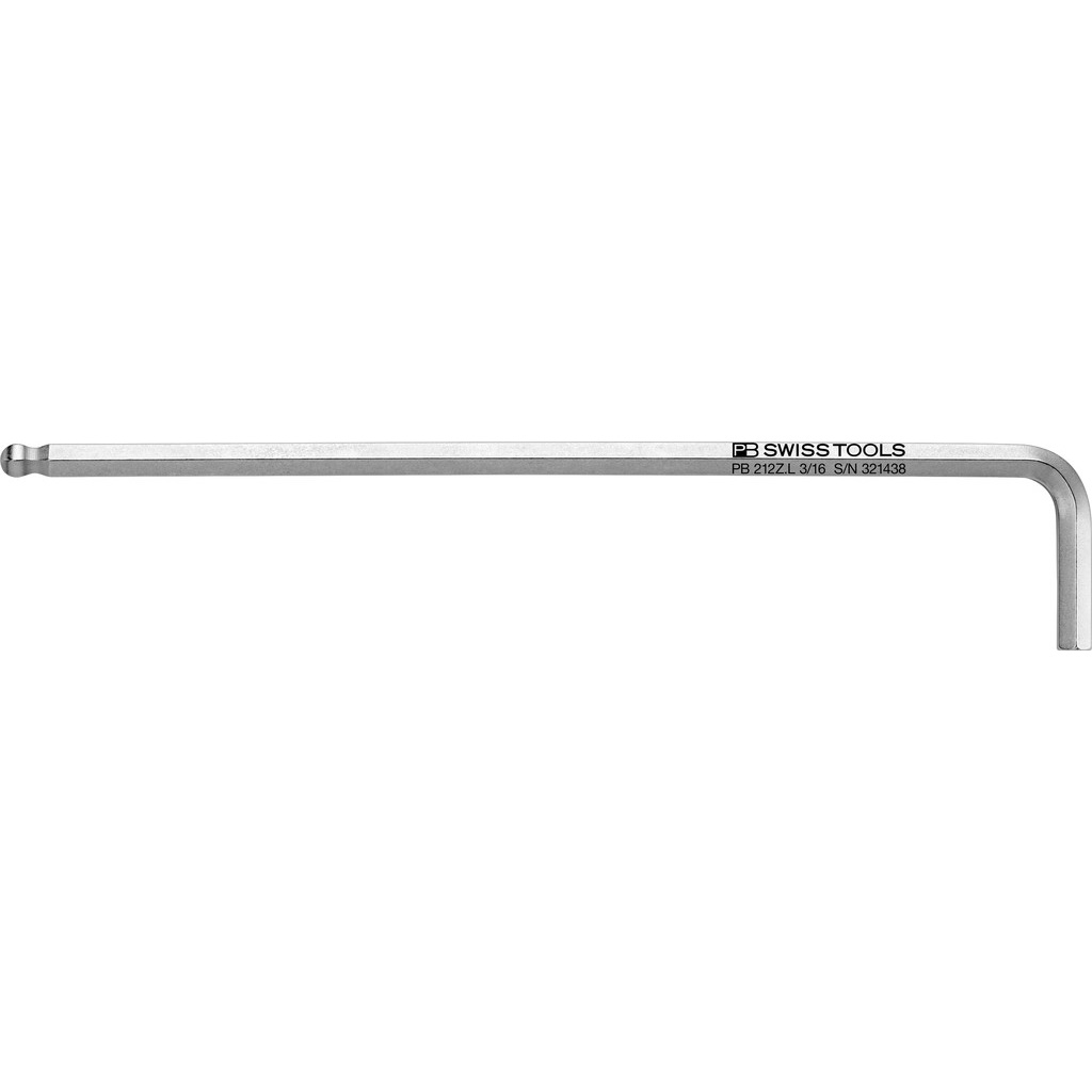 PB Swiss Tools 212Z.L3/16 L-key, long, Inbus with ball end, 3/16 inch