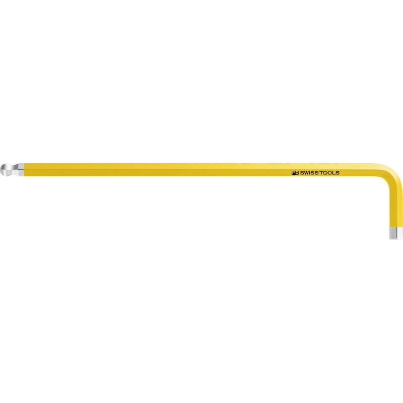 PB Swiss Tools 212Z.L 3/16 YE Inbussleutel lang met kogelkop, 3/16", geel