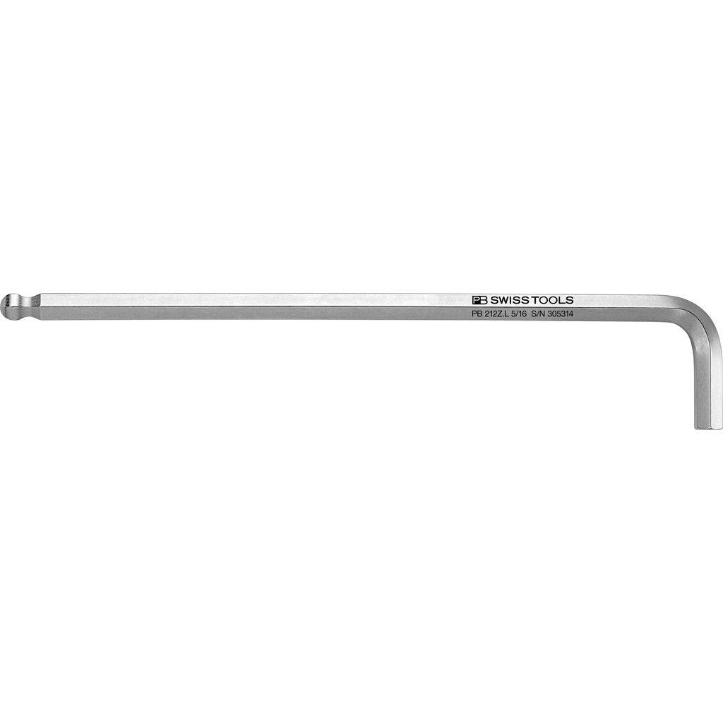 PB Swiss Tools 212Z.L5/16 L-key, long, Inbus with ball end, 5/16 inch