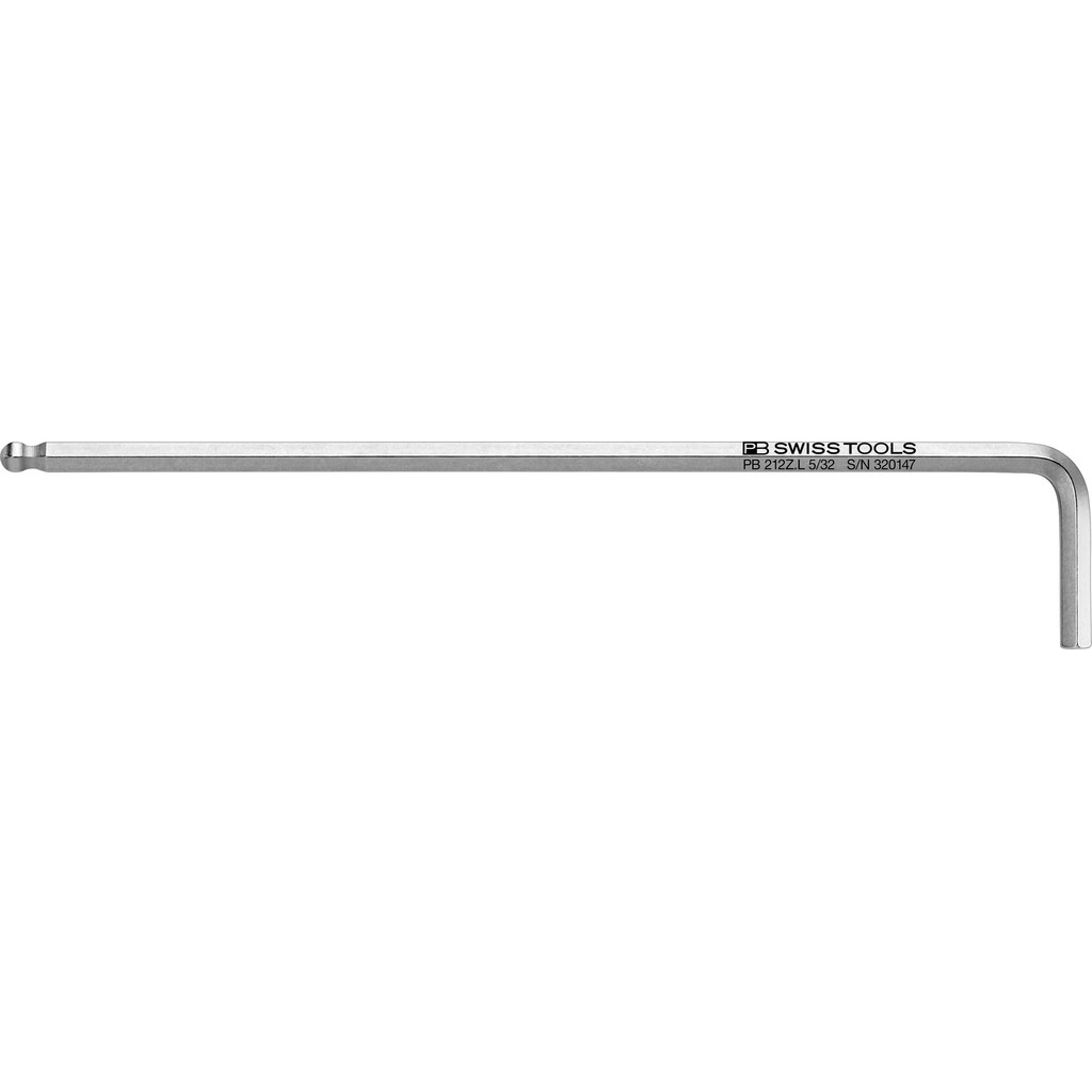 PB Swiss Tools 212Z.L5/32 L-key, long, Inbus with ball end, 5/32 inch