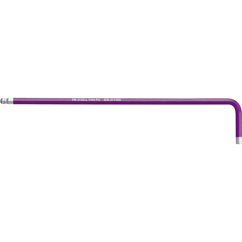 PB Swiss Tools 212Z.L 7/64 PU Hex key long with ball-end, 7/64", purple