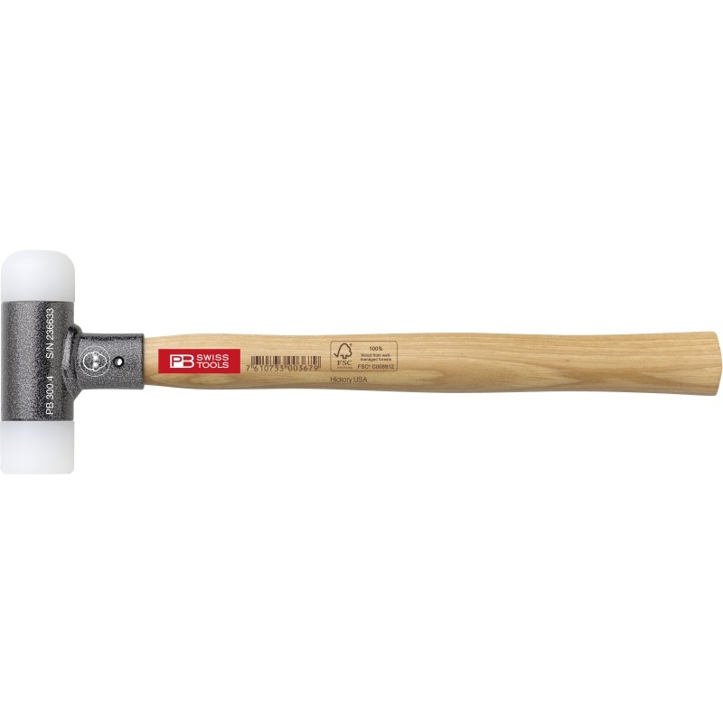 PB Swiss Tools 300.1 Nylon hamer, zonder terugslag, maat 1 (22 mm)