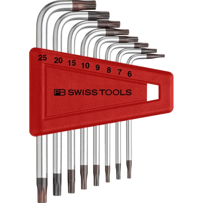 PB Swiss Tools 410.H 6-25 L-key set, Torx size T6 to T25