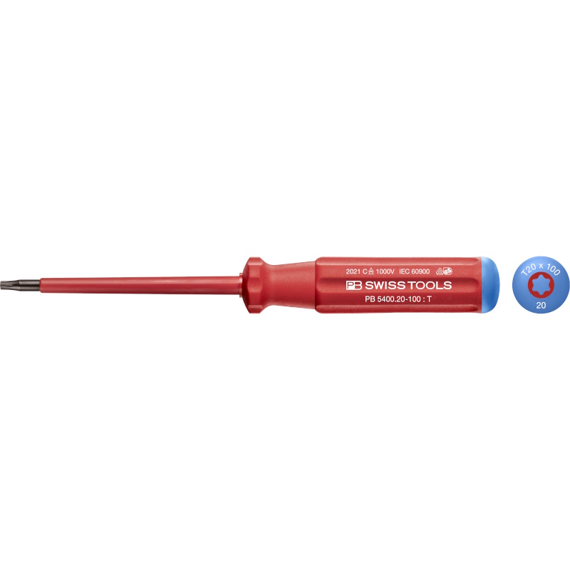 PB Swiss Tools 5400.20-100 Classic VDE screwdriver Torx size T20