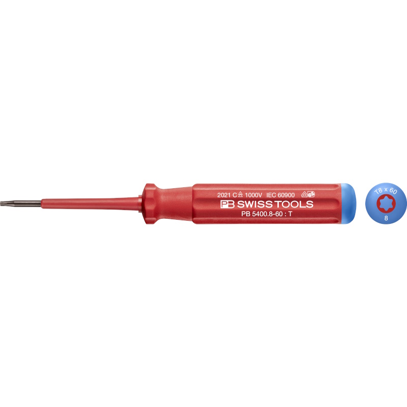 PB Swiss Tools 5400.8-60 Classic VDE screwdriver Torx size T8