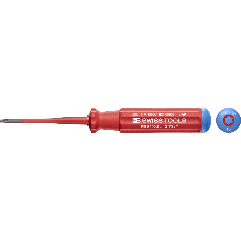 PB Swiss Tools 5400.SL 10-70 Classic VDE Slim screwdriver, Torx, size T10