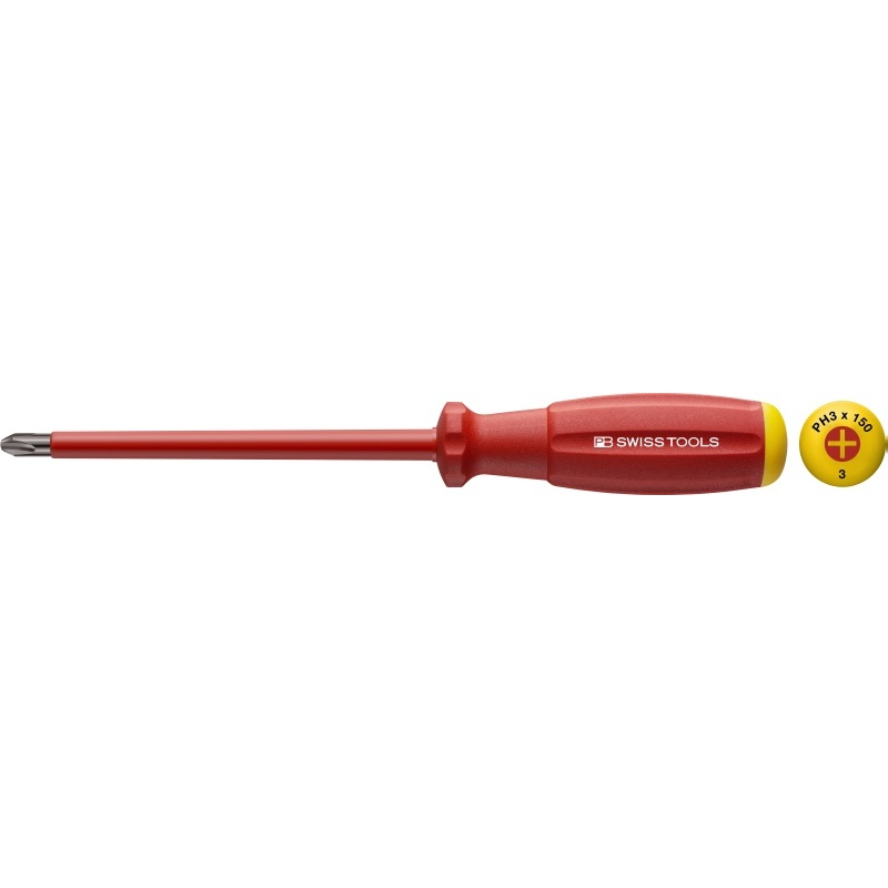 PB Swiss Tools 58190.3-150 SwissGrip VDE screwdriver, Phillips, size PH3