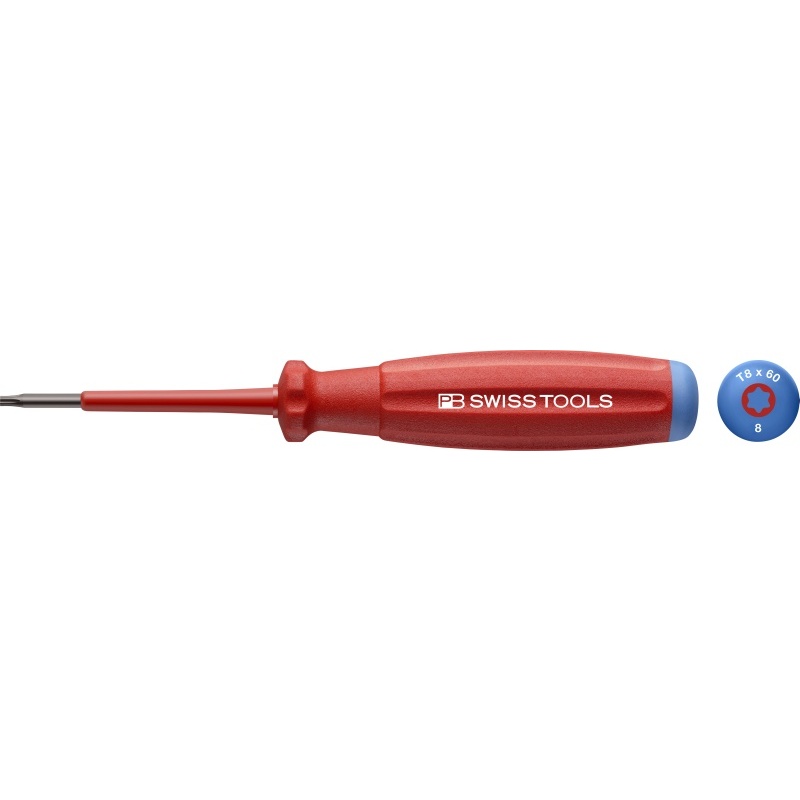 PB Swiss Tools 58400.8-60 SwissGrip VDE screwdriver, Torx, size T8