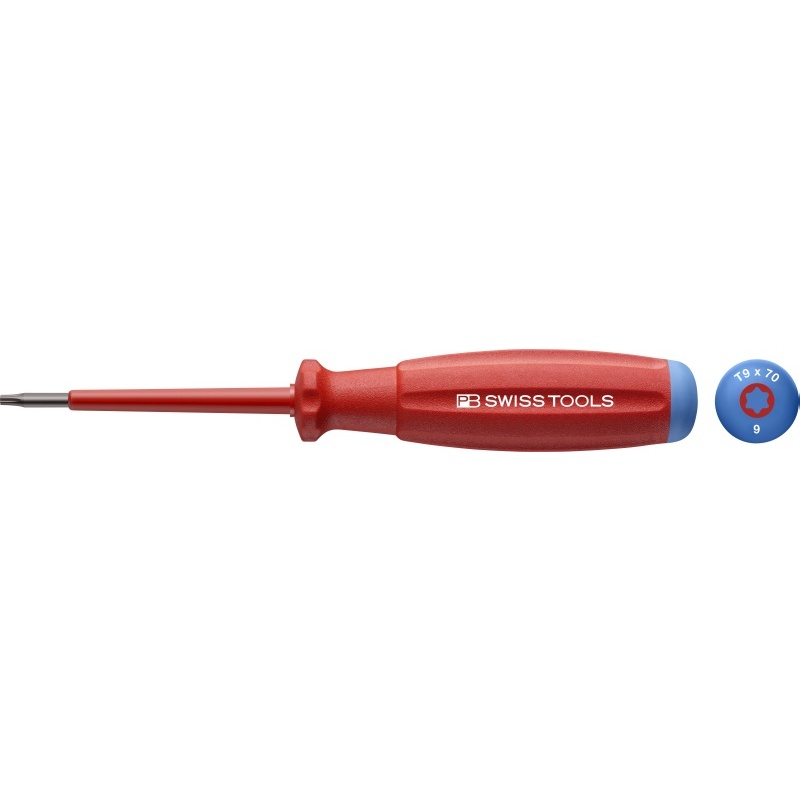 PB Swiss Tools 58400.9-70 SwissGrip VDE screwdriver, Torx, size T9