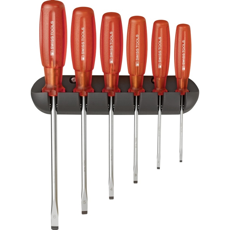 PB Swiss Tools 6240 Multicraft screwdriverset, slotted, 7 pieces