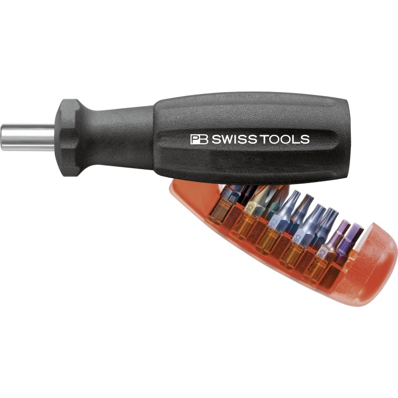 PB Swiss Tools 6510.20 Insider 2, bitholder with 10 bits in grip, black