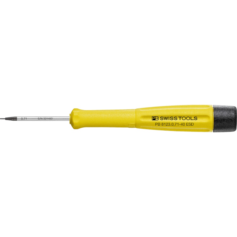 PB Swiss Tools 8123.0,71-40 ESD Electronics screwdriver, ESD, Inbus, 0,71 mm