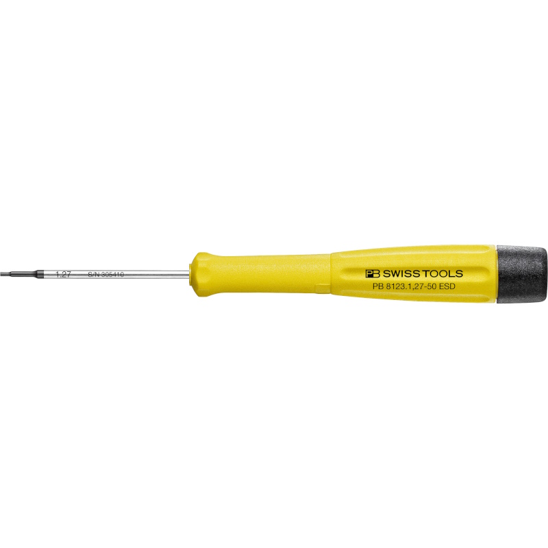 PB Swiss Tools 8123.1,27-50 ESD Electronics screwdriver, ESD, Inbus, 1,27 mm