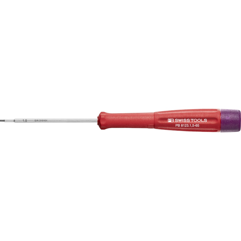 PB Swiss Tools 8123.1,5-65 Electronics screwdriver, Inbus, 1,5 mm