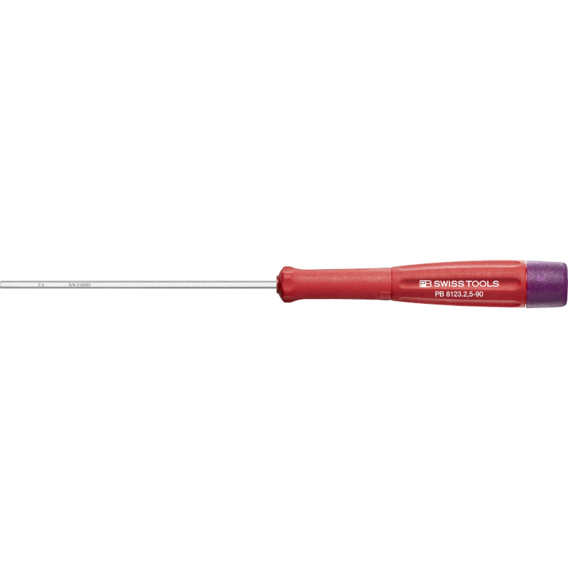 PB Swiss Tools 8123.2,5-90 Electronics screwdriver, Inbus, 2,5 mm