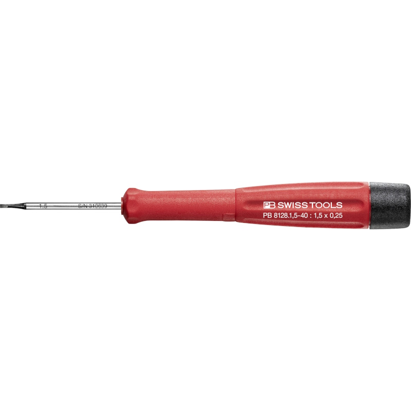 PB Swiss Tools 8128.1,5-40 Electronics screwdriver, slotted, 1,5 mm