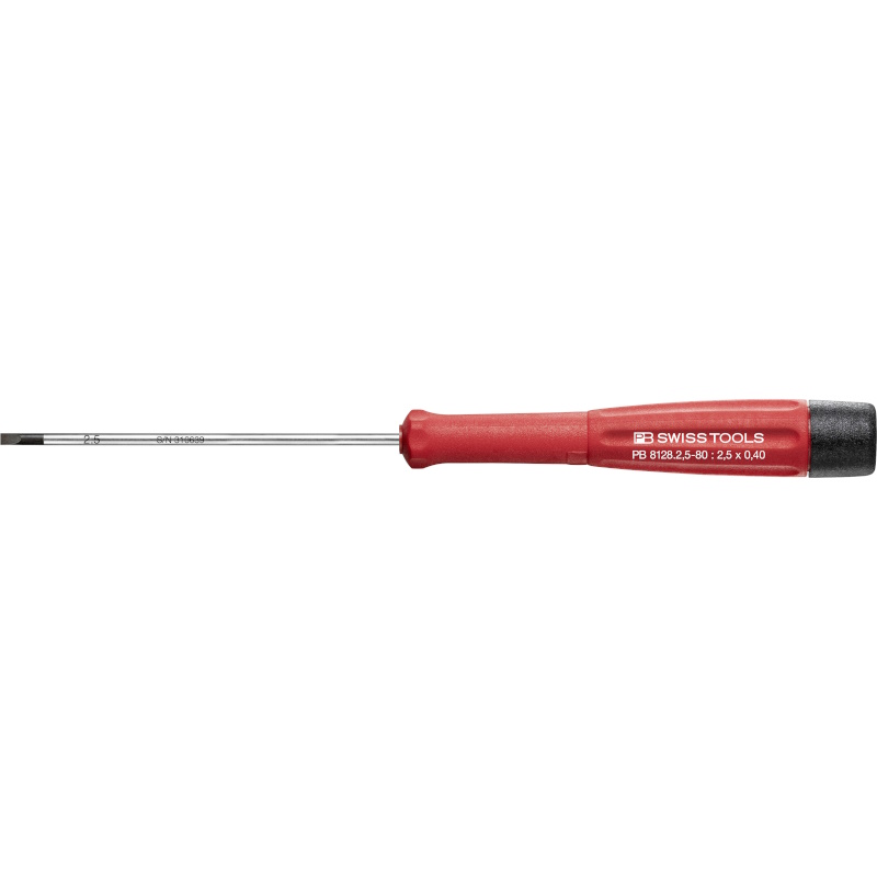 PB Swiss Tools 8128.2,5-80 Electronics screwdriver, slotted, 2,5 mm