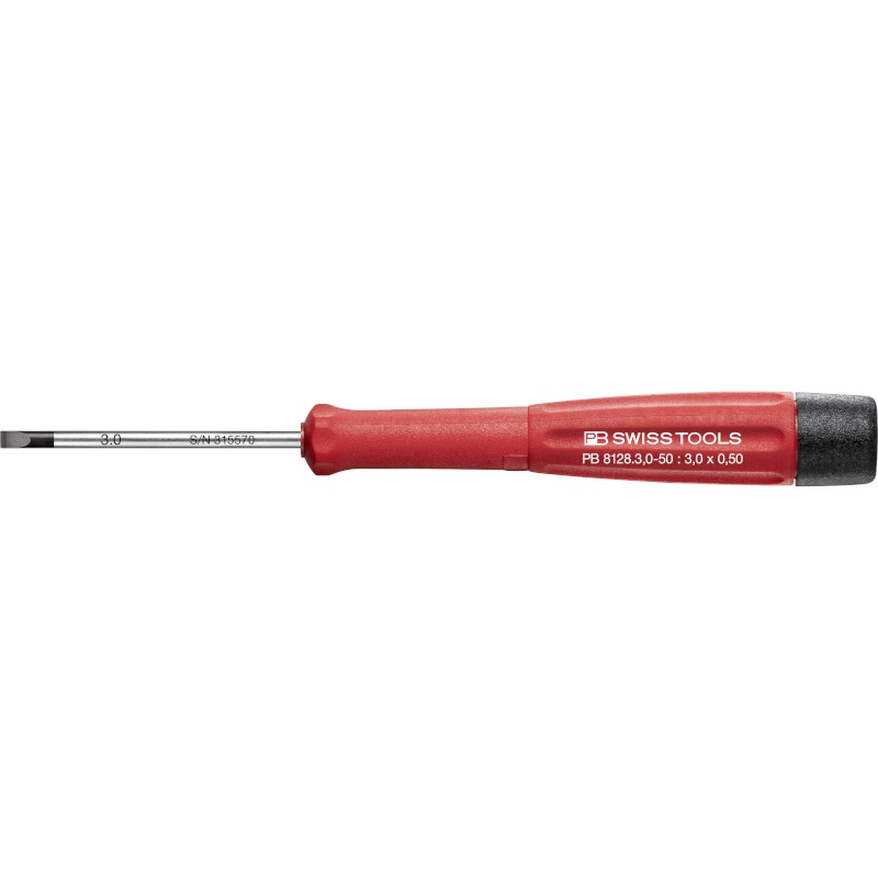 PB Swiss Tools 8128.3,0-50 Elektronik-Schraubendreher, Schlitz, 3,0 mm