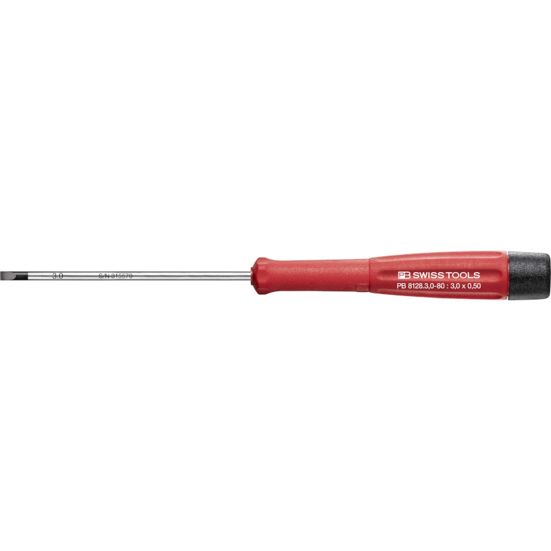 PB Swiss Tools 8128.3,0-80 Electronics screwdriver, slotted, 3,0 mm