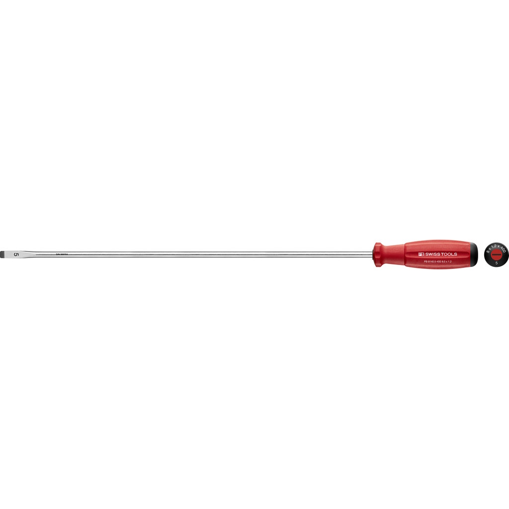 PB Swiss Tools 8140.5-400 SwissGrip screwdriver slotted size 5, extra long
